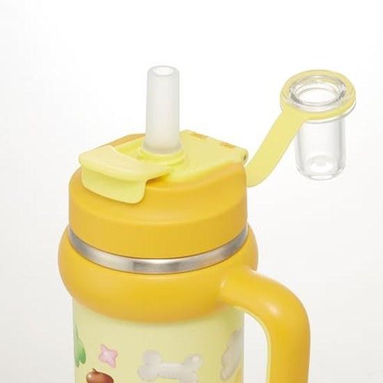 Skater Straw Tumbler 830ml Insulated Cold Handle 2WAY Direct Drinking Sanrio Pompompurin Puffy Balloon STSTB9-A
