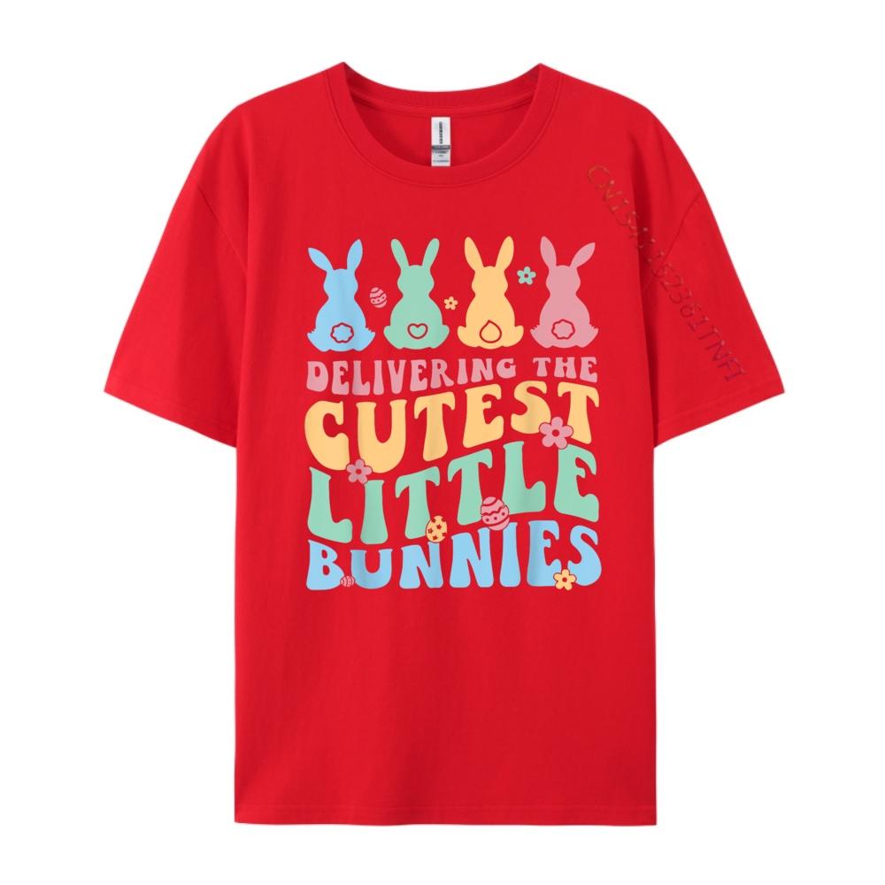 Доставляем самых милых крольчат Счастливой Пасхи Команда медсестер Мужские футболки с принтом Смешные подарки Гик S