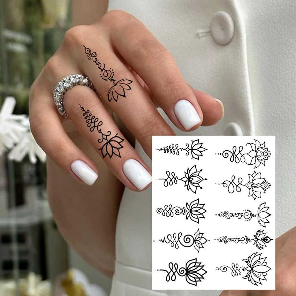 1 Hoja Mariposa Gato Ballena Tatuajes Temporales Para Mujeres Dedo Cuello, Pegatinas de Tatuaje Falso Larga Duración Realista Tatuaje Uso Diario