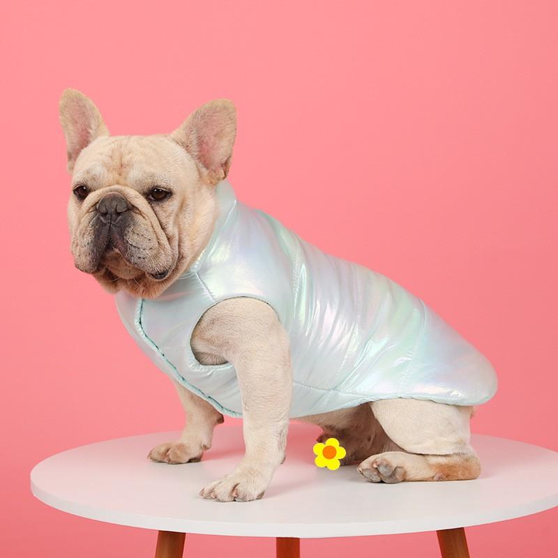 Pet Cotton Vest Winter Dog Coat French Bulldog Teddy Bear Dogs With Colorful Reflective Trim