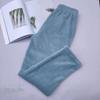 Women's Plus Size Coral Fleece Open Hem Warm Pajama Pants - Thick, Winter, Loose-Fit, Slimming