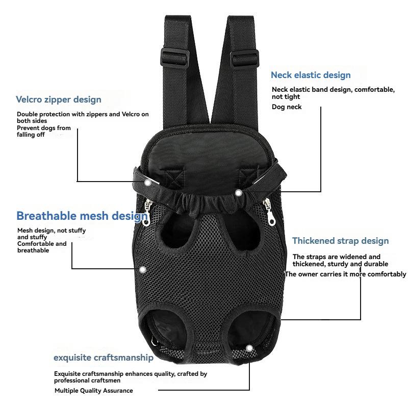 Breathable Pet Front Carrier Backpack, Portable Travel Bag for Small Dogs Cats Yorkie Teddy