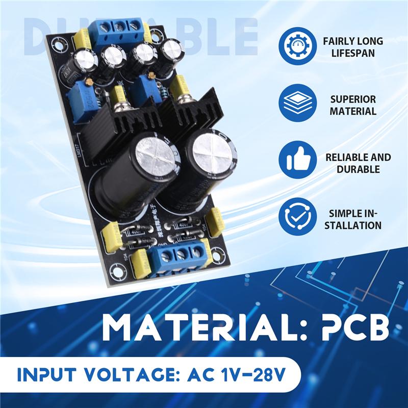 LM317 337 Power Board Adjustable Voltage Regulator Power Supply Positive Negative Dual Power AC-DC 5V 12V 24V