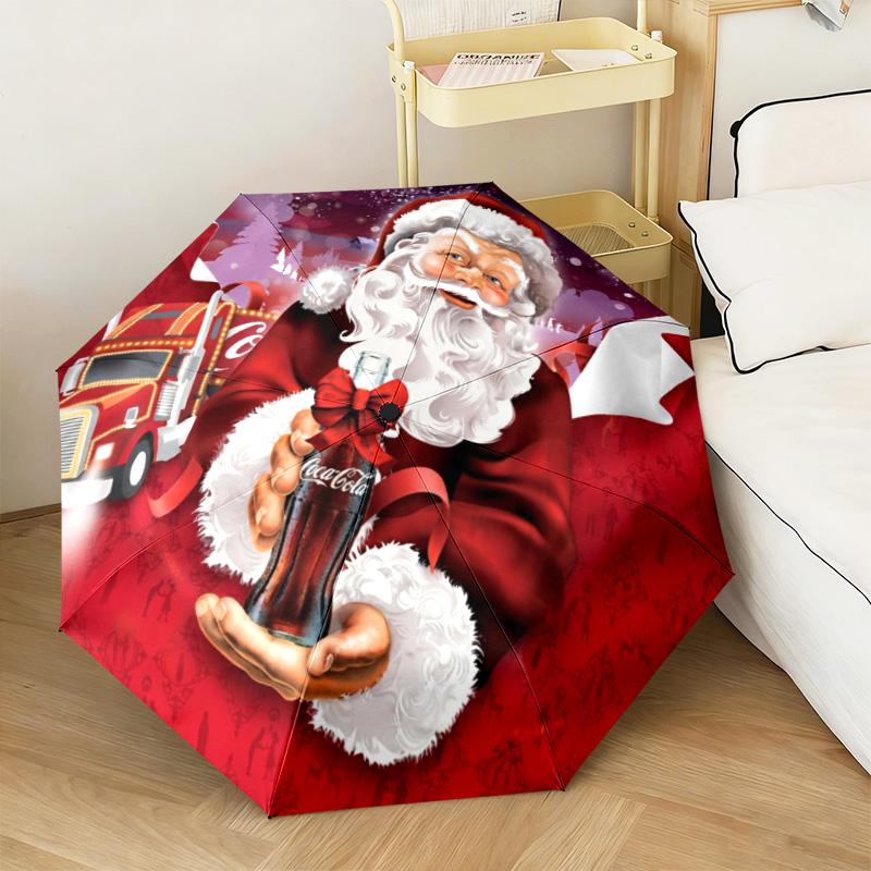 Christmas Gift Halloween Theme Bear Truck Coca Cola umbrella is suitable for all seasons, including home travel and outdoor activities Y3