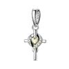 Copper Cross Birthday Stone Silicon Stop Charms Bead Dolphin Horseshoe Pendant For Original Bracelet Women Jewelry