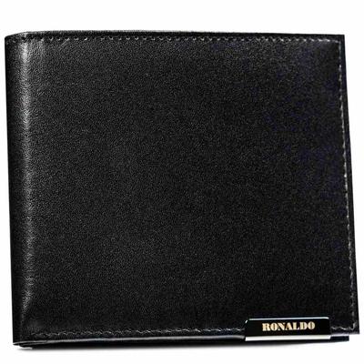 Herren Leder Geldbörse RM-01-BDF-BL-9953 Schwarz