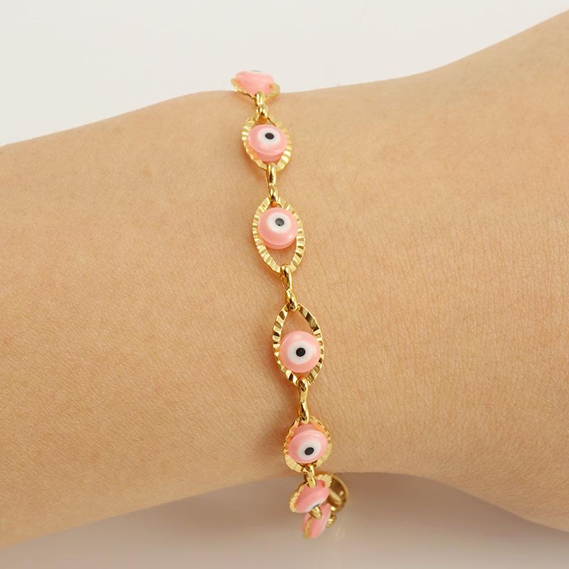 2025 New Trendy Stainless Steel "Devil's Eye" Bracelet American Hip-hop Classic Design Niche Jewelry