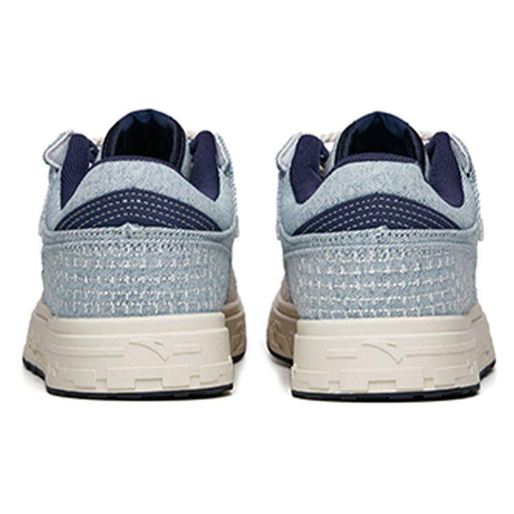 Anta Comfortable Daily Slip-Resistant Shock-Absorbing Wear-Resistant Low-Top Skate Shoes Men Sneakers Gray Blue 112218050-4