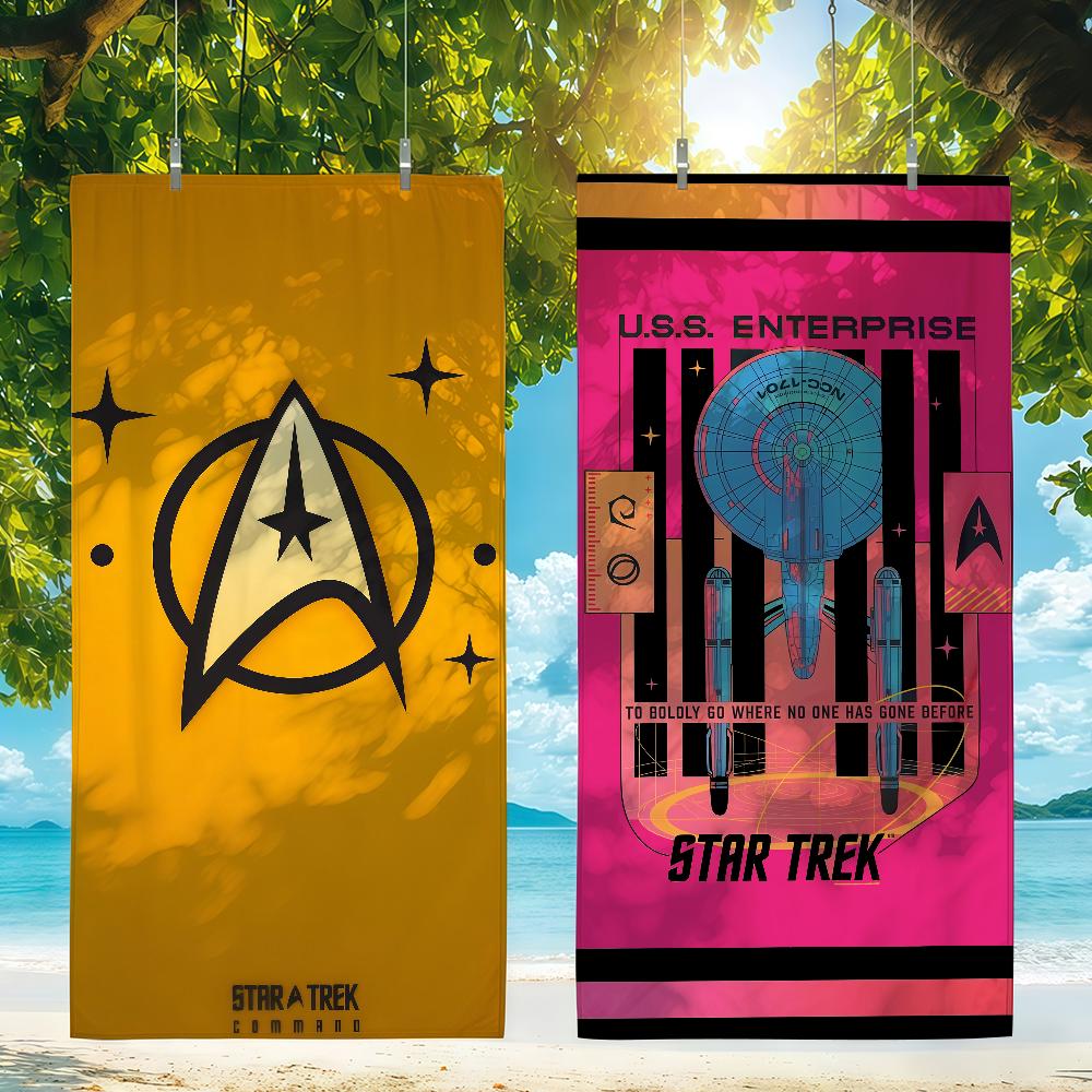 TV S-Star T-Trek Towel Beach Shower Bath Travel Lightweight Skin Friendly for Pool Camping Cruise Summer