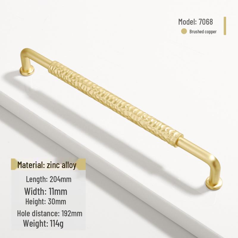 French Modern Gold Zinc Alloy Cabinet Handle