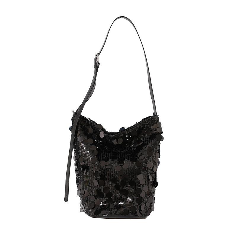 Shimmer Chain Shoulder Bag With Magnetic Closure For Casual Night Out