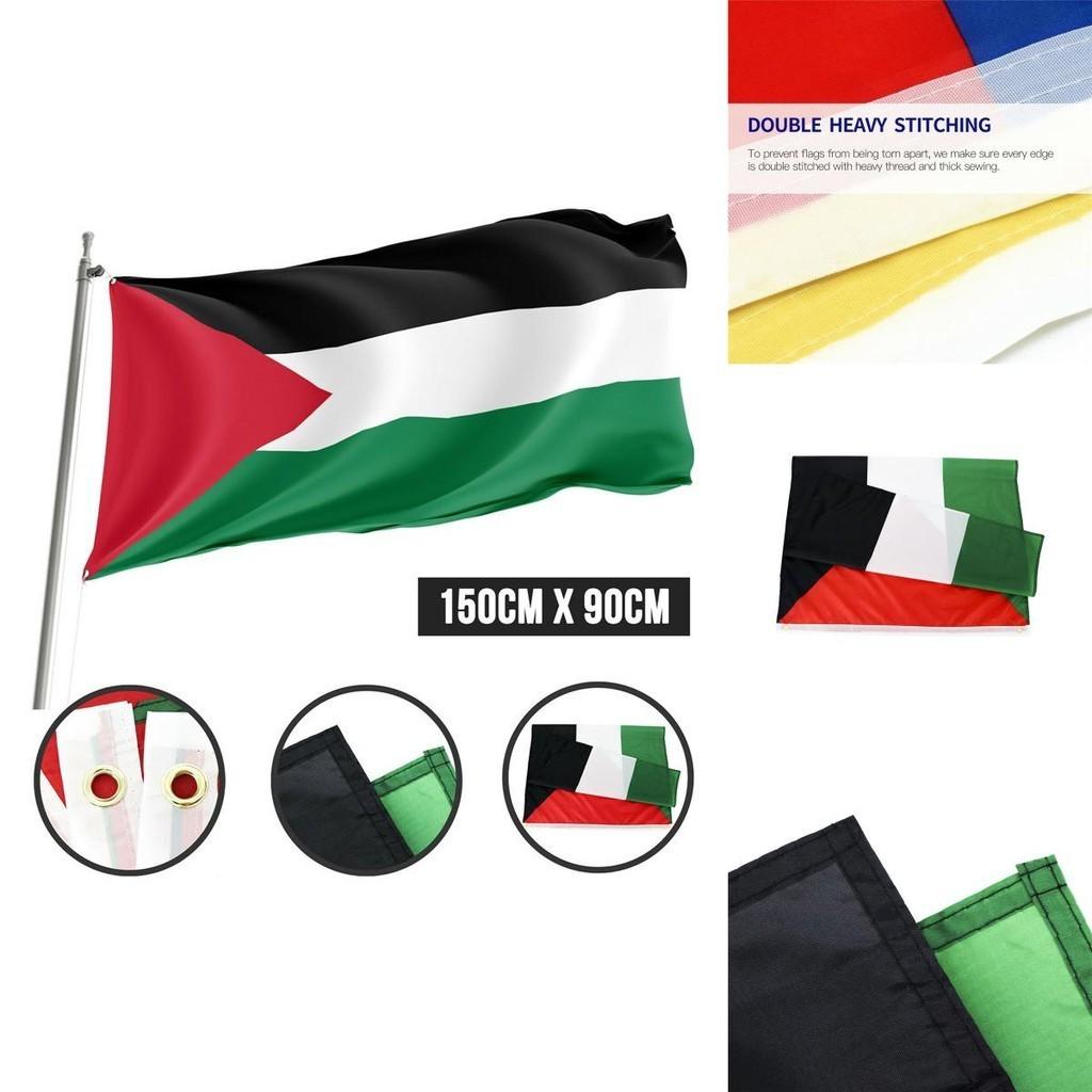 Large 5 X 3 Ft Palestine Flag Vibrant Colors Home Decor For Palestinian Supporters