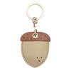 Cat Paw Shaped Pet Hair Keychain Faux Leather Pet Fur