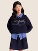 Barry Banny Baseball Long Sleeve Faux Layered Check Square Embroidered Cold Elementary Junior High Size 130 Kids' Jacket, Coat, Outerwear, Blouson,