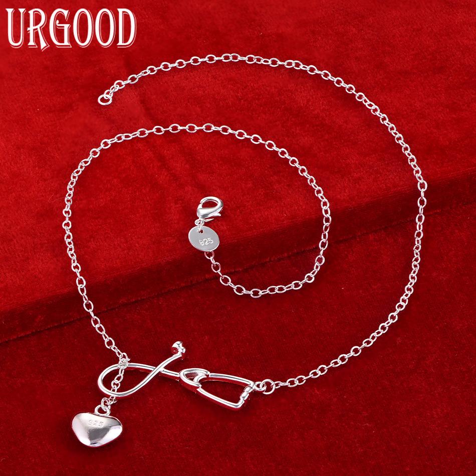 925 Sterling Silver Wedding Jewelry Geometric Necklace