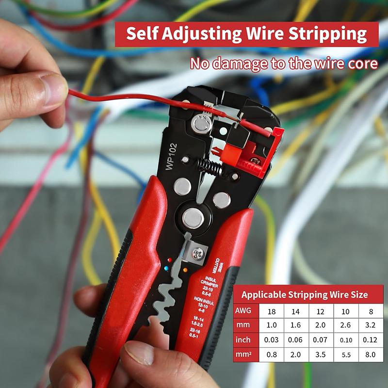 Zaciskarka do kabli Automatyczna ściągaczka izolacji Wielofunkcyjne narzędzia do zdejmowania izolacji Szczypce zaciskowe Zacisk 0,2-6,0 mm2 Wielofunkcyjne szczypce