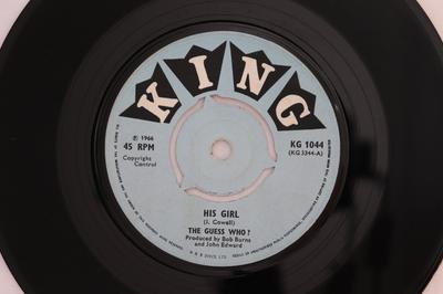 7inch Record GUESS WHO - His Girl / It's My Pride KG1044 King Records 1966 UK Rock Used