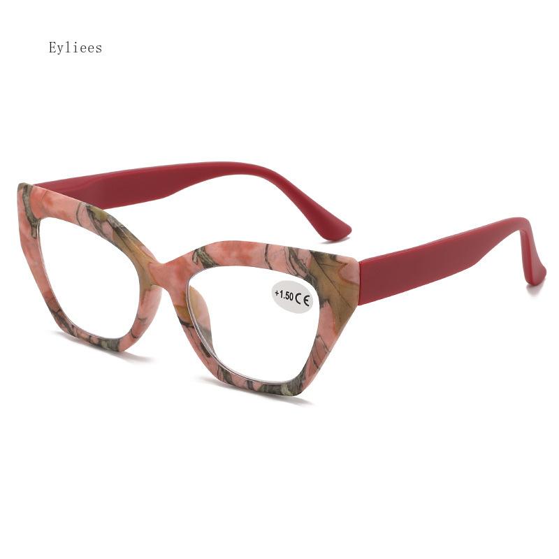 

Fashion New Double Color Large Square Frame Anti Blue Light Glasses Women Computer Optics Eyeglasses Finished Reading Glasses 3.5