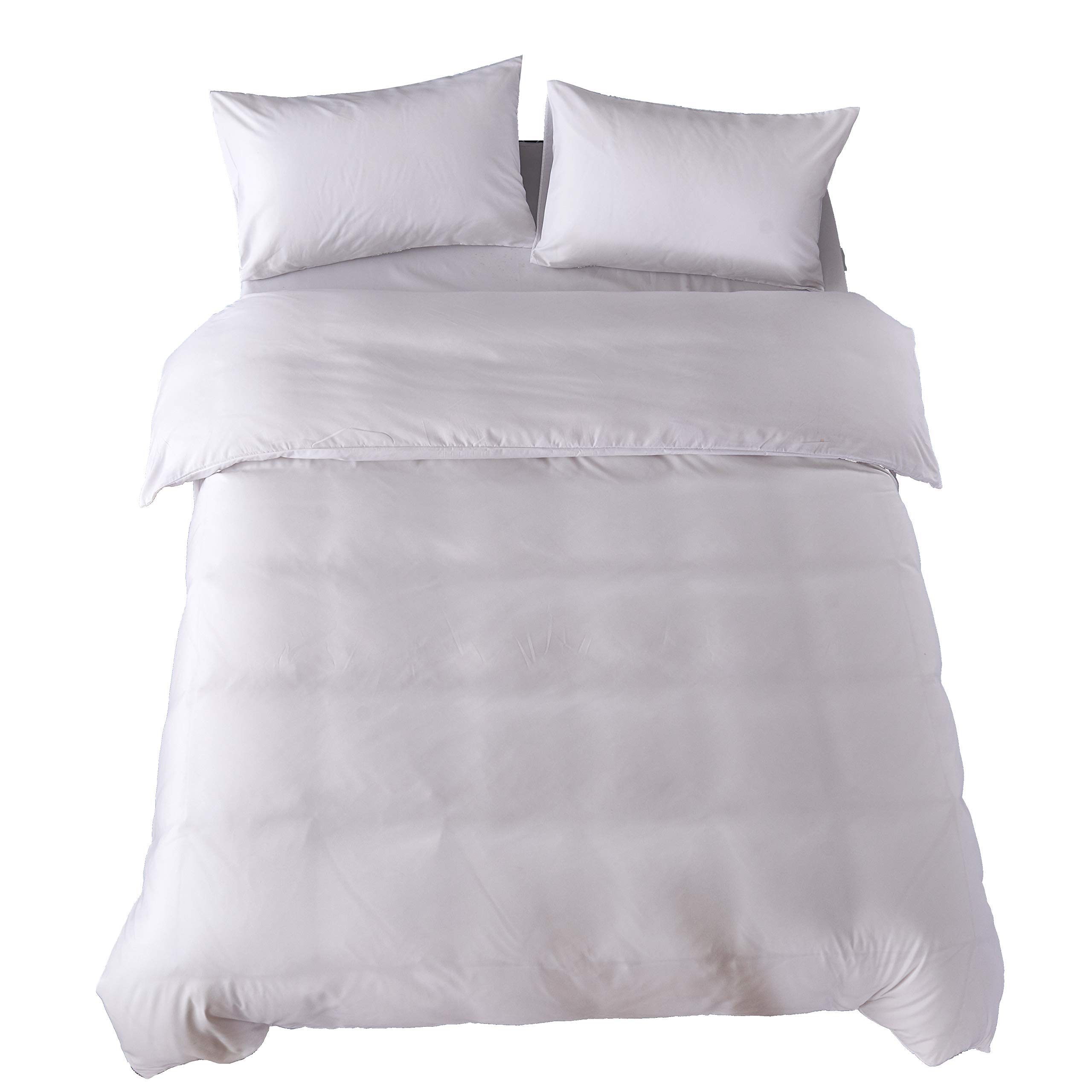 

Двуспальное хлопковое однотонное одеяло с простыней на резинке, устойчивое к пылевым клещам, набор из 4 предметов, смесовый, цветной, покрывало, простыня, наволочки, стираемый, быстросохнущий, (белый) белый