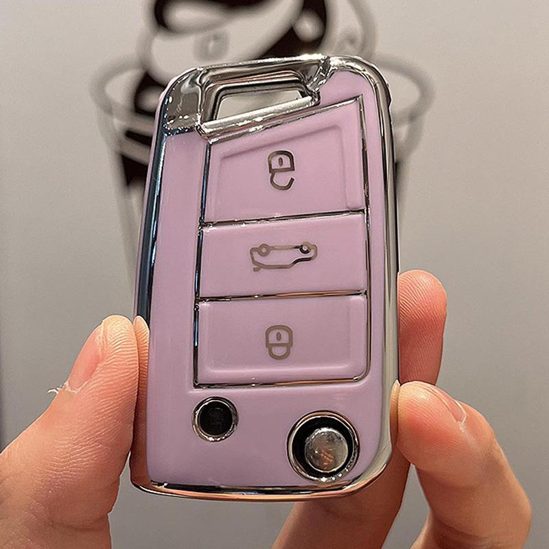 TPU Car Key Case Cover for VW Polo Golf 7 Tiguan for Skoda Octavia Kodiaq Karoq for SEAT Ateca Leon Ibiza 2016 2017 2018 2019