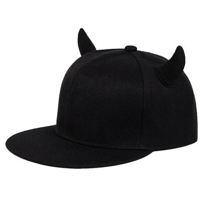 Unisex Hörner Snapback Hip-Hop Hüte Frühling und Herbst Outdoor Verstellbare Lässige Baseballkappen Sonnenhut