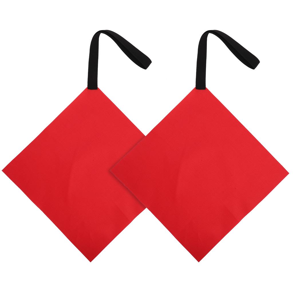 2pcs Kayak Security Flags Red Tow Flags for Kayak Canoe Boat Truck Trailer Polyester Durable Visibility Warning Flag