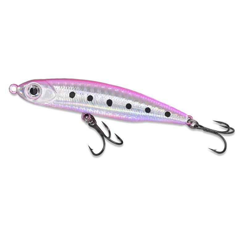 

Маленька риба тоне у воді, Олівець тремтить і тоне, Надзвичайно далекий кидок, Воблер One Size рожевий