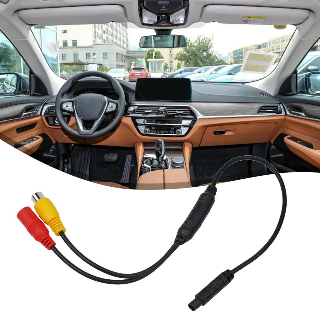 Car CVBS Male To 4 PIN Female Conversion Cable For Rear View Mirror DVR
