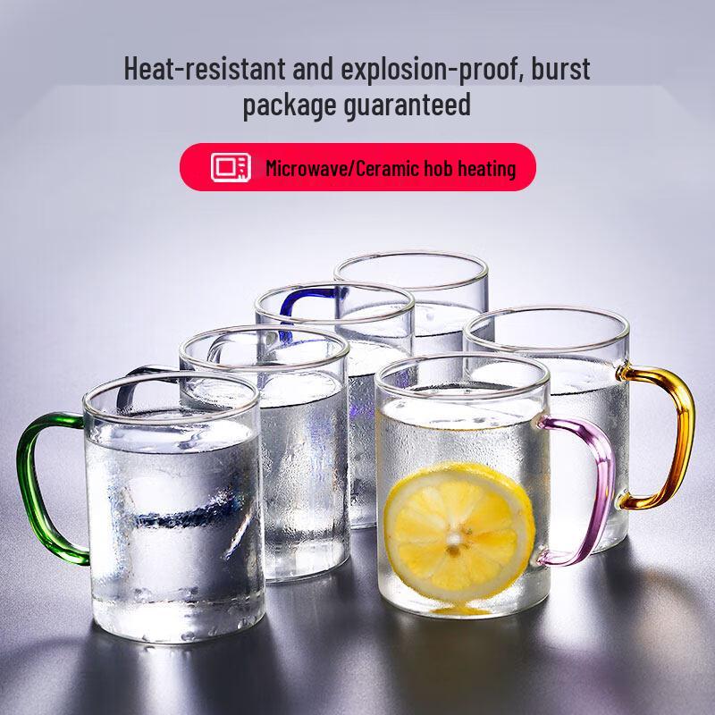 ZISIZ High Borosilicate Glass Cup with Handle