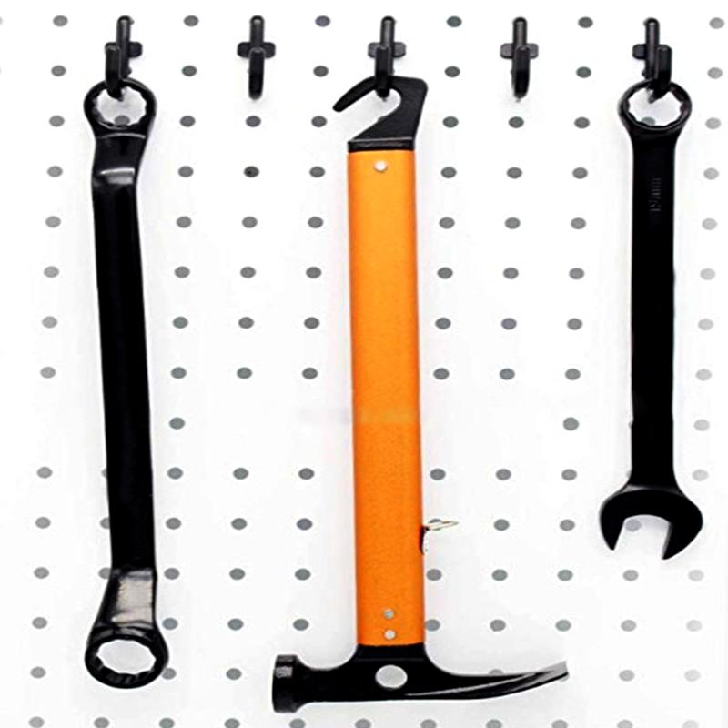 50 Pcs/100 Pcs Black Pegboard J Style Hooks Heavy Duty Plastic J Shape Peg Hook Peg Board Tool Organizer Wear-resistant