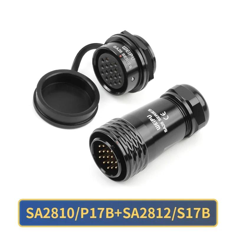 

WEIPU SA28 Водонепроникний IP67 Роз єм M28 2 3 4 7 8 9 10 12 16 17 20 24 26 35 Контактний Авіаційний Штекерний Роз єм Задня Гайка Гніздовий Роз єм Панельний