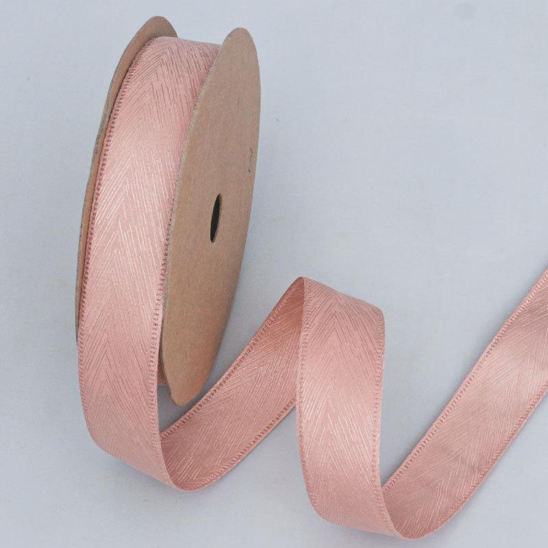 Decorative Romantic and Cozy Solid Color Matte Herringbone Twill Patterned Ribbon Handmade Diy Bow Tie Hair Collar Hat Gift Box Decorative Ribbon