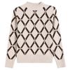 Half High Neck Sweater Women's Autumn and Winter Fashion Diamond Knit Sweater Top with Pullover Short Base Shirt