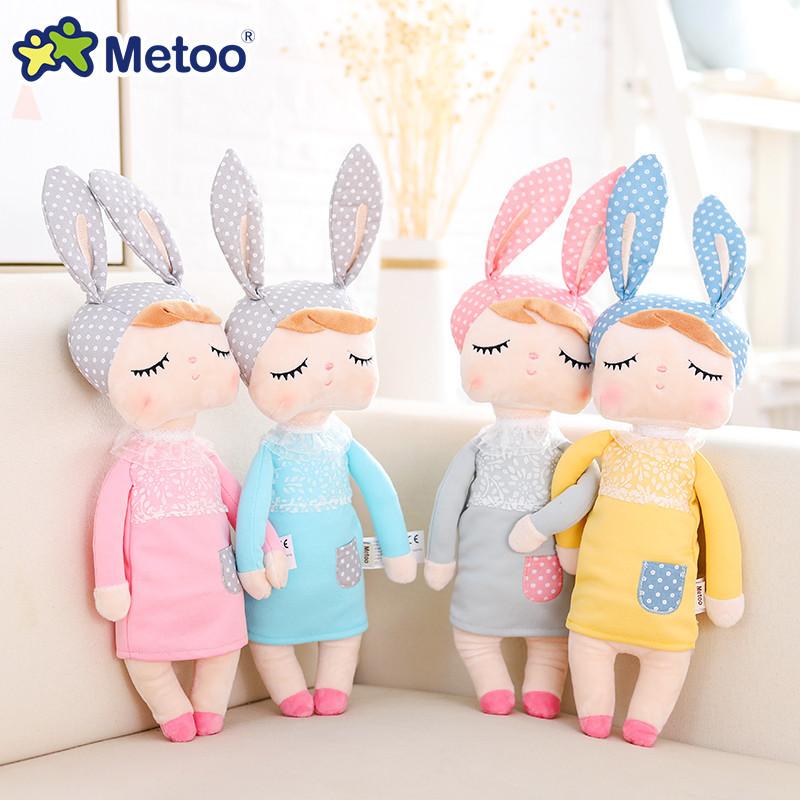 Original Metoo Dream Bunny Angela13-inch Plush Doll Girly Cute Stuffed Toys Birthday Gifts For Kids Baby