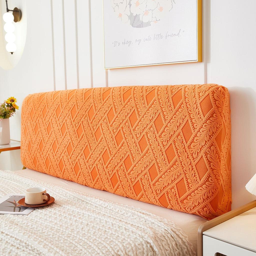 Solid Color Stretch Spandex Bedhead Dust Proof Slipcovers for Bedroom Home Jacquard Bedhead Cover All Inclusive Headboard Covers