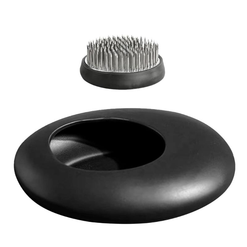 

Contemporary Ceramic Vase Elegant for Flower Display Holder with 2Inch Steel Needle Easy to Fix and Clean чёрный