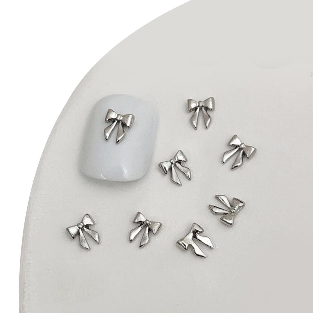 20pcs 3D Metal Nail Charms Bowknot Nail Decorations DIY Nails Art Accessories for Eye Catching Looks
