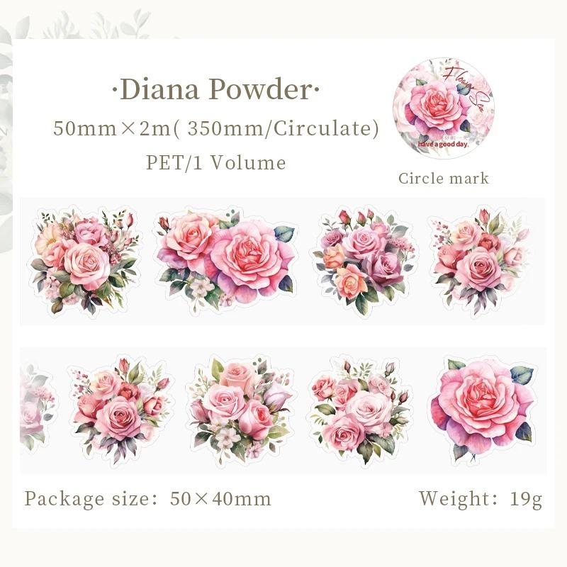 2m 1 Rolle PET Pflanze Blumen Klebeband Aufkleber Dekorative Collage Klebstoff Diy Scrapbooking Hand Made Masking Tape