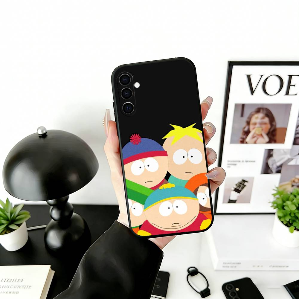 Animierter Humor S-South Park Handyhülle Schwarzes Silikon Weich Für Samsung Galaxy A73,A72,A71,A70,A53,A52,A51