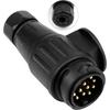 12V 13 Pin Trailer Adapter Electric Trailer Plug Waterproof Plastic 13 Pole Wiring Connector Adapter