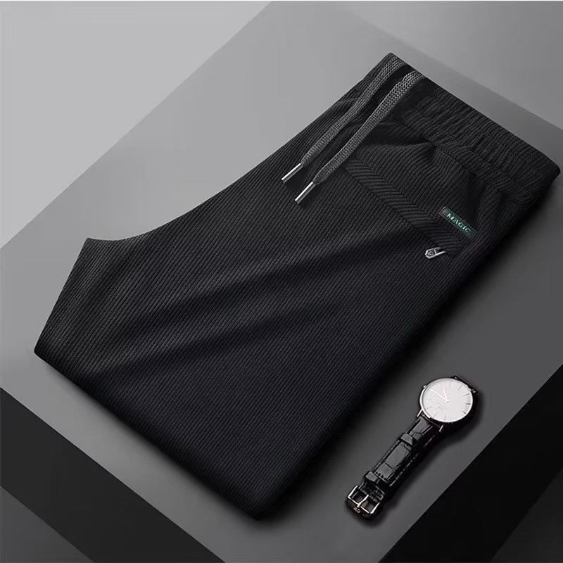 

Брюки Мужские Повседневные Спортивные Штаны Флис Утепленные Теплые Однотонные Осень и Зима Прямые Свободные Длинные Спортивные Штаны M чёрный