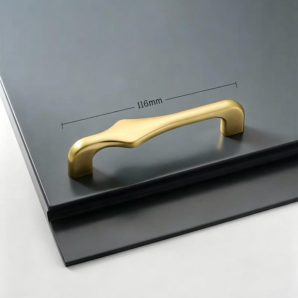 New Bright Gold Cabinet Handles Zinc Alloy Copper Door Knob Drawer Knobs Shoe Cabinet