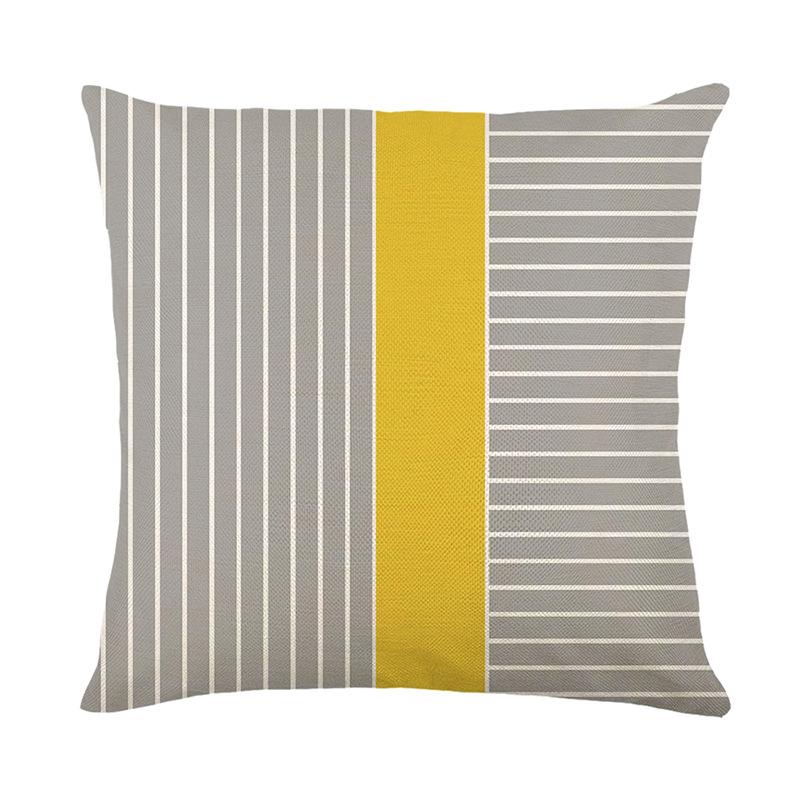 New Waterproof Pillow Cover, Three-proof, Fine Linen, Oil-proof and Stain-proof, Outdoor Geometric Line Printed Pillow Cover