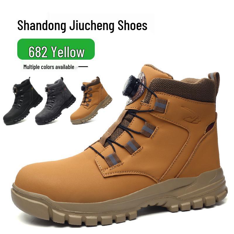 High-Top Steel Toe Safety Boots - Anti-Smash & Puncture Resistant, Durable & Comfortable Work Shoes