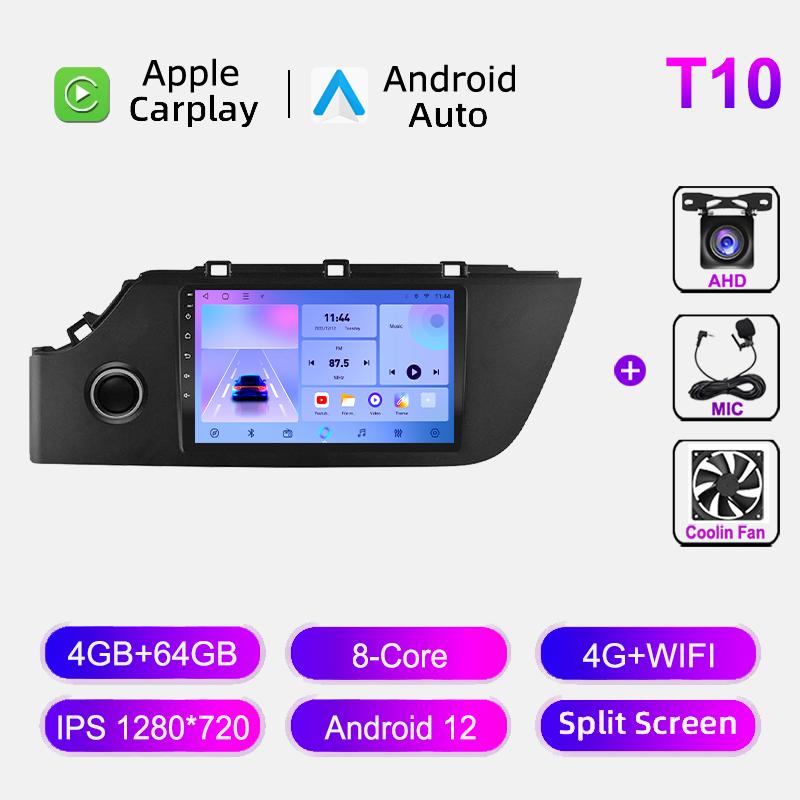 Autorádio Android 12 pro KIA RIO 4 FB 2020 2025 2025 Bezdrátový multimediální přehrávač Carplay GPS Navigace BT Auto Stereo hlavní jednotka