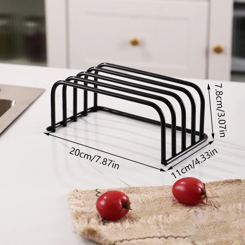5-Tier Kitchen Cutting Board Rack, Carbon Steel Cutting Board Rack, Kitchen Pot Lid Storage Rack - Kitchen Organizer And Storage S