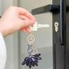 Keychain Pendant 3D Electroplated Mermaid Design Sparkling Rhinestones Inlaid Key Chain with Lobster Clasp Key Ring Bags Accessories