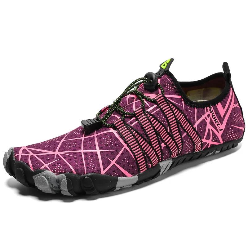 Hot-Sale Aqua Shoes Men Women Outdoor Water Shoes Breathable Quick-Dry Hiking Sneakers Five-Finger Wading Footwear