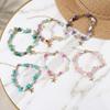 Boho Ocean Style Women Bracelet, Colorful Crushed Stone Beads, Starfish Shell Conch Pendant, High Texture Beach Accessories