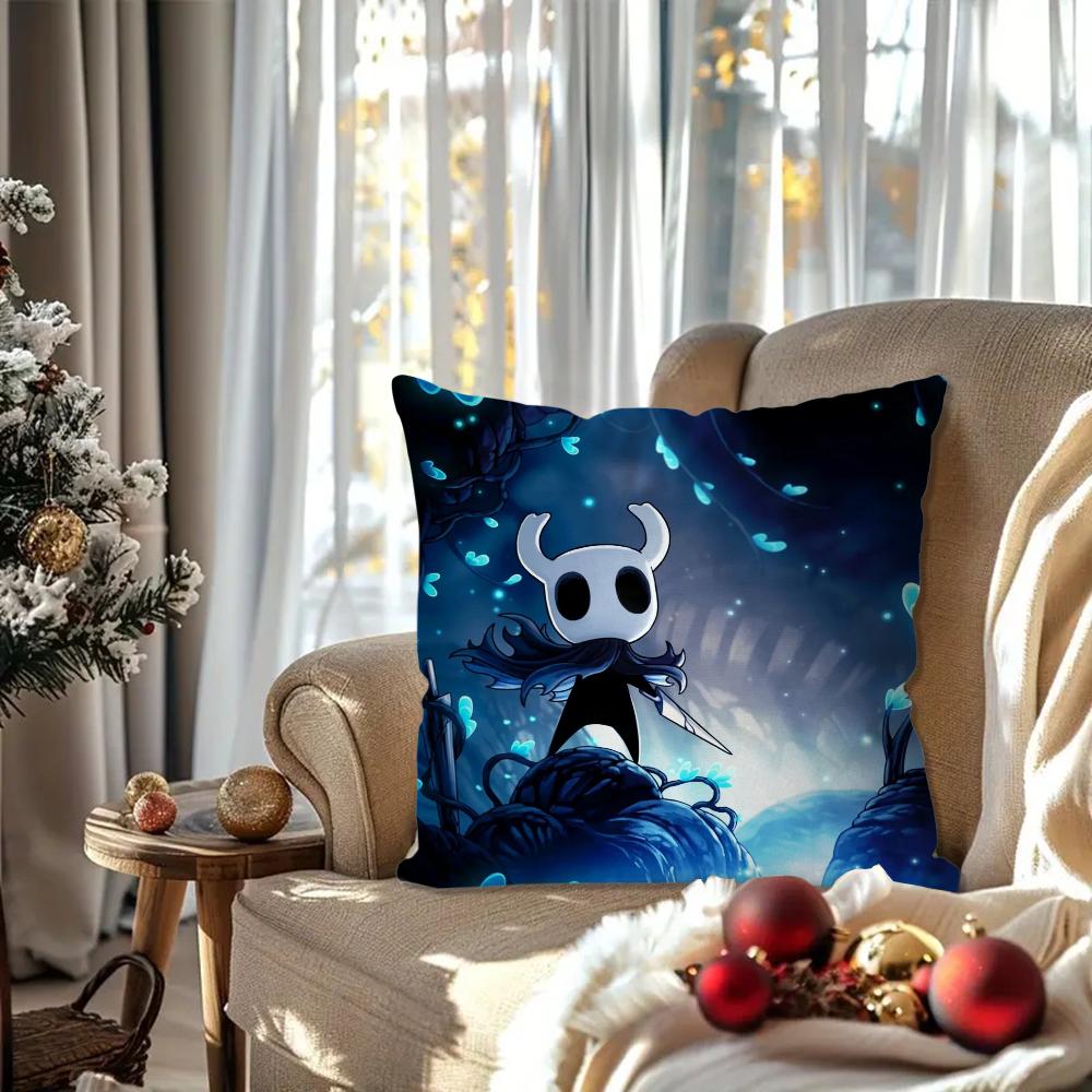 The H-Hollow K-Knight Adventure Game Pillow Case Square Pillow Bedroom Sofa Leisure ComfortCar Living Room Home Decoration 40X40